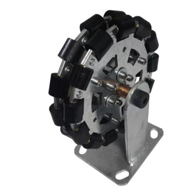 Omni Wheel - 203mm Metal Omni Wheel, U-Shaped Bracket,