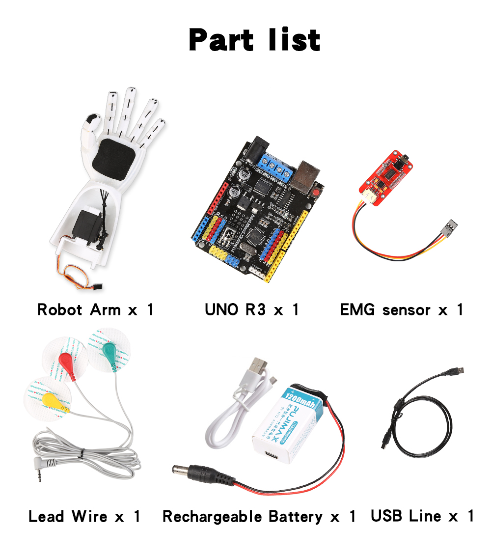 EMG Sensor Robotic Arm Electri - Arduino Robot recension och pris