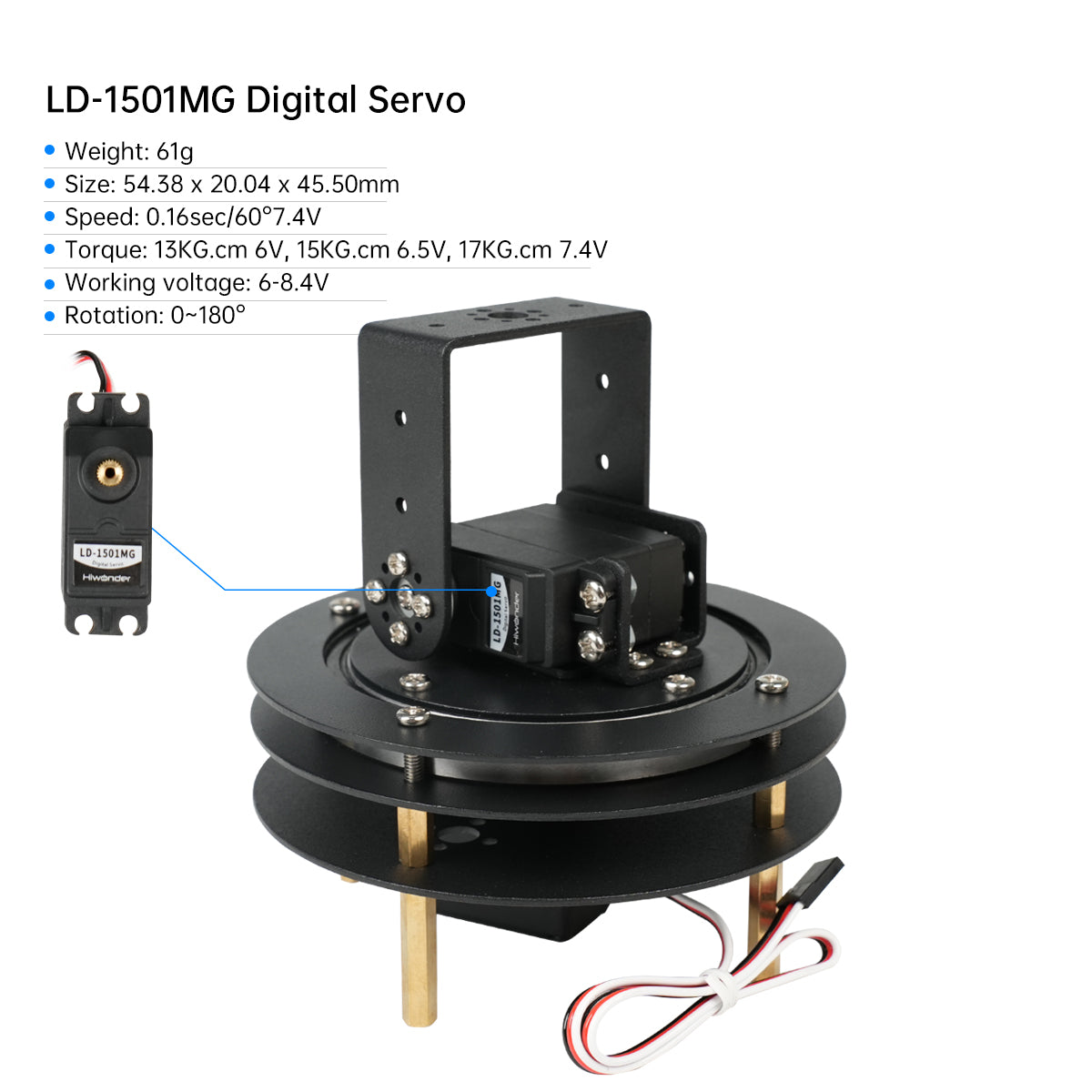 Hiwonder Unassembled 2 DOF Pan - Servo Pan Tilt recension och pris