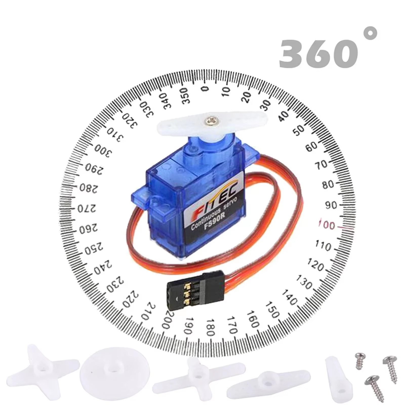FS90R 9g Servo 360 Degree Cont - Arduino Robot recension och pris