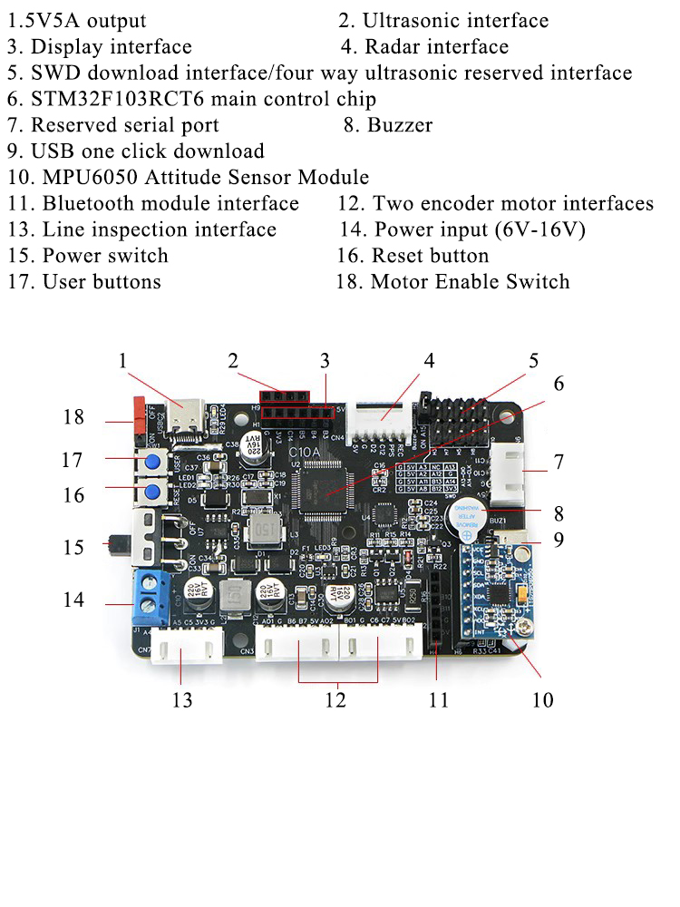 Stm32f407 Robot Control Board  - Ros Robot recension och pris
