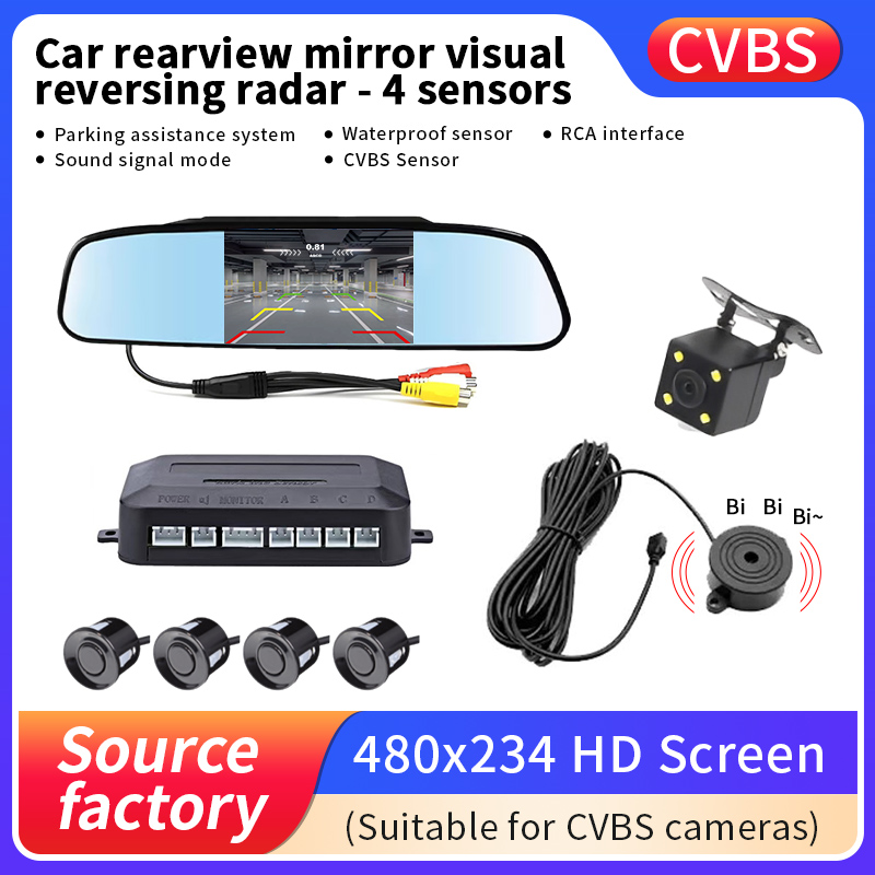 4.3 Inch Car Rearview Mirror R - Infrared Obstacle Sensor recension och pris