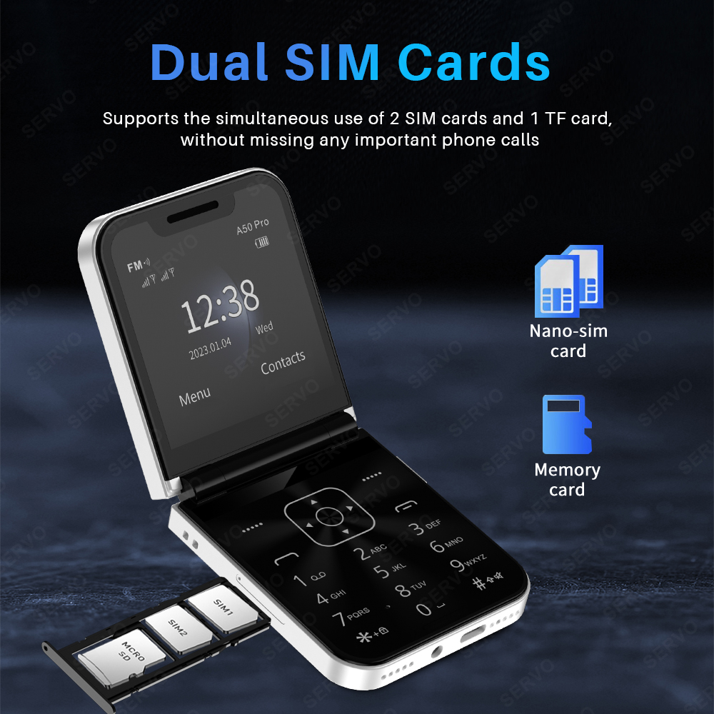 SERVO A50 PRO Flip Mobile Phon - Servo Pan Tilt recension och pris