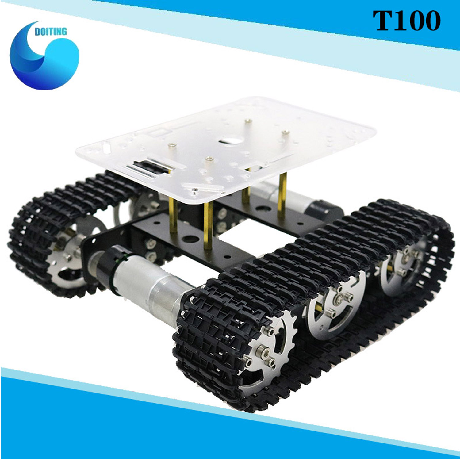 RC Metal Robot Tank Car Chassi - Tracked Robot Chassis recension och pris