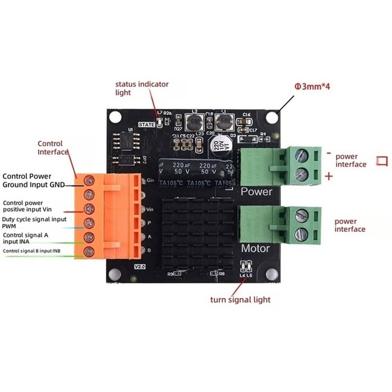 AT02-12V 24V 16A High-Power DC - Motor Driver Module recension och pris