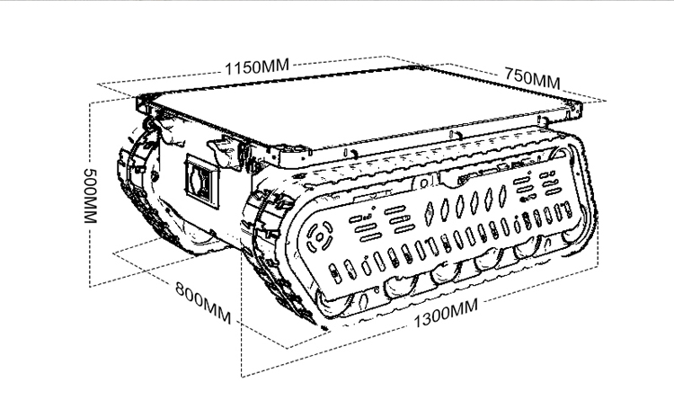 Heavy Duty Tank Chassis Robot  - Tracked Robot Chassis recension och pris