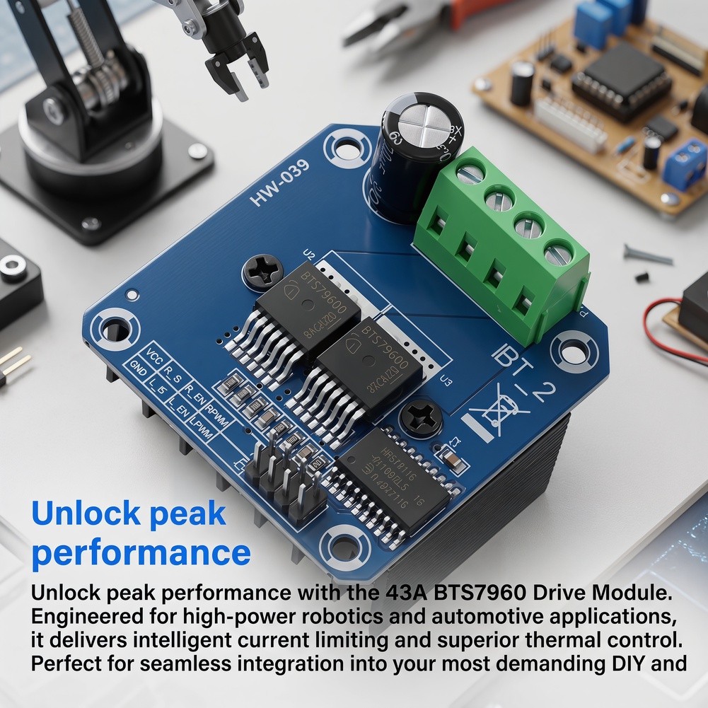 43A BTS7960 Dual H-Bridge Moto - Motor Driver Module recension och pris